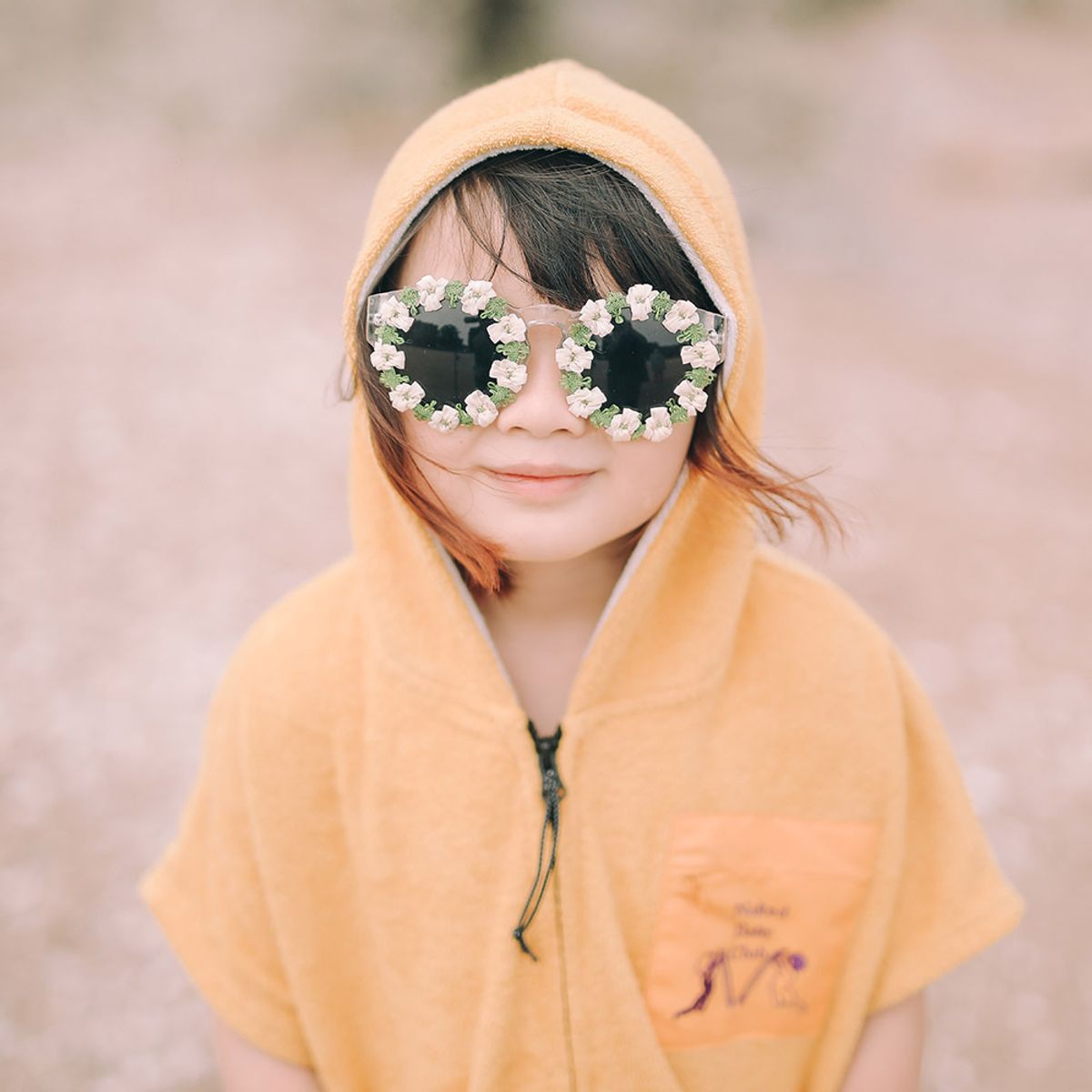 네이키드서프클럽(NAKED SURF CLUB) 타월 드라이 집업 판초 For KIDS (Mustard)