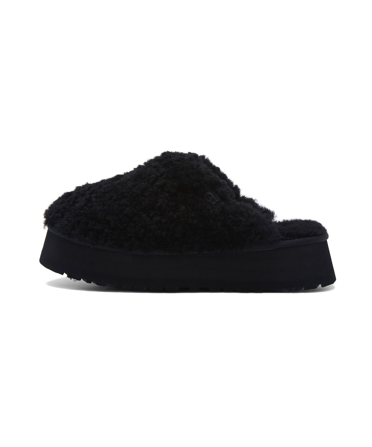 어그(UGG) [WOMEN] 컬리 퍼 플랫폼 슬리퍼(맥시 컬리 패션 슬라이드) - 블랙 / 1133171BLK