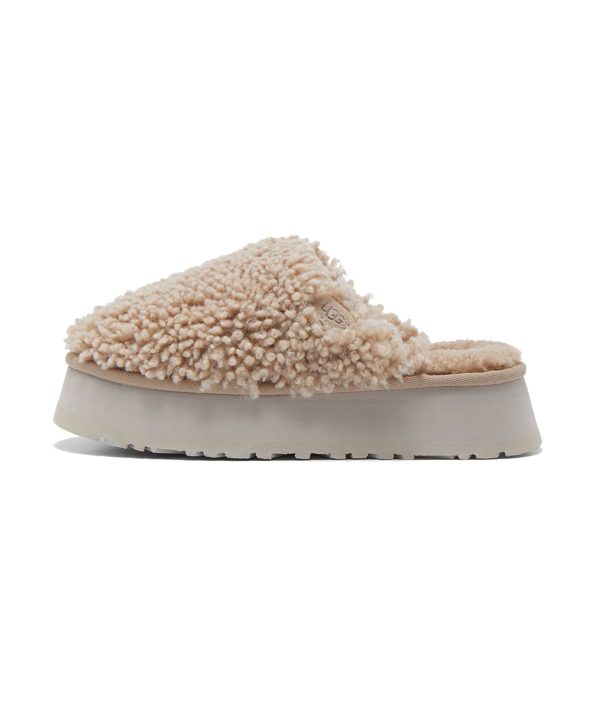 어그(UGG) [WOMEN] 컬리 퍼 플랫폼 슬리퍼(맥시 컬리 패션 슬라이드) - 샌드 / 1133171SAN