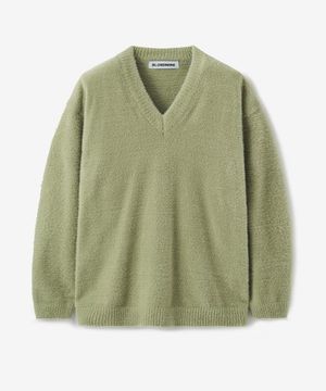 소프트 윙 얀 브이넥 니트_아보카도