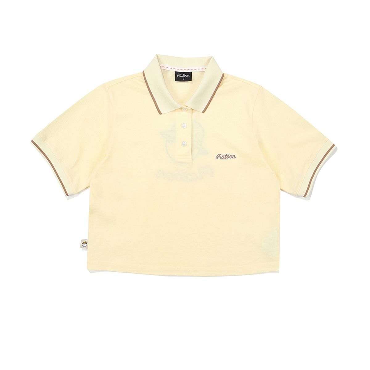 말본 골프(MALBON GOLF) Buckets 크롭 폴로 티셔츠 YELLOW (WOMAN)