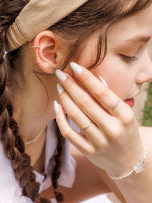 리유저블 네일팁 트리플 화이트(아몬드)