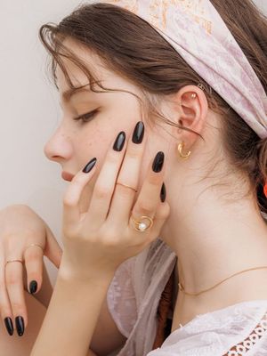 리유저블 네일팁 뉴 블랙(아몬드)