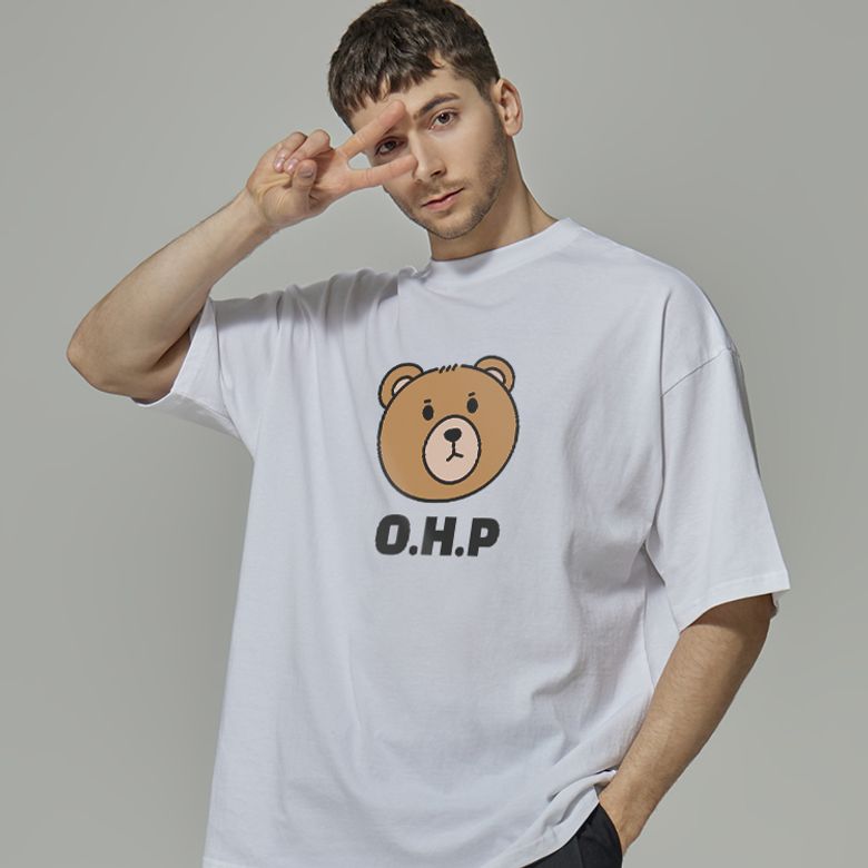 OHP X MOAI 모아이테디 no.2 오버사이즈 반팔티