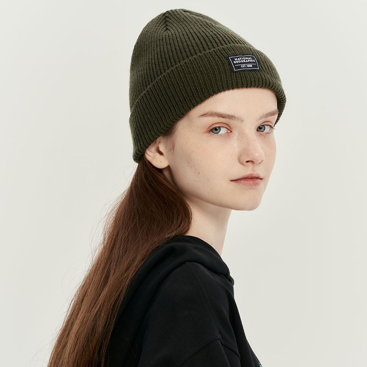 내셔널지오그래픽(NATIONALGEOGRAPHIC) N224AHA520 미들 니트 비니 KHAKI