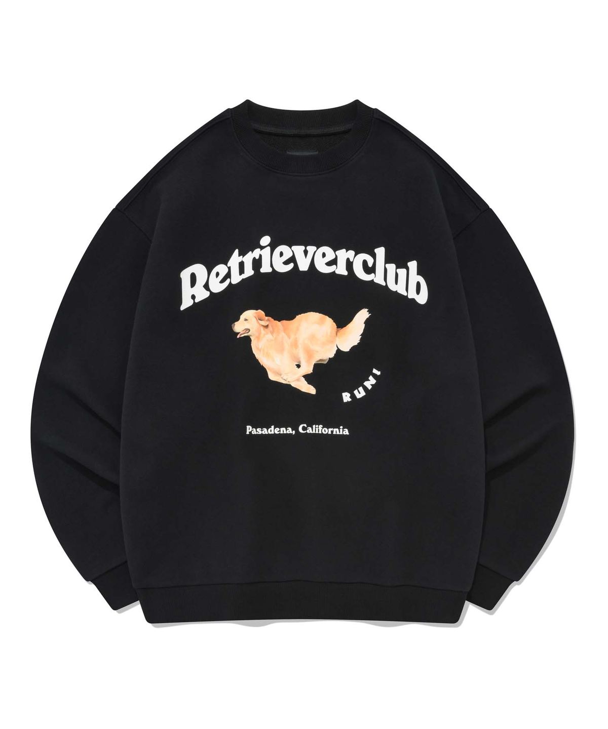 리트리버클럽(RETRIEVER CLUB) RUNNING RETRIEVER CREWNECK [BLACK]