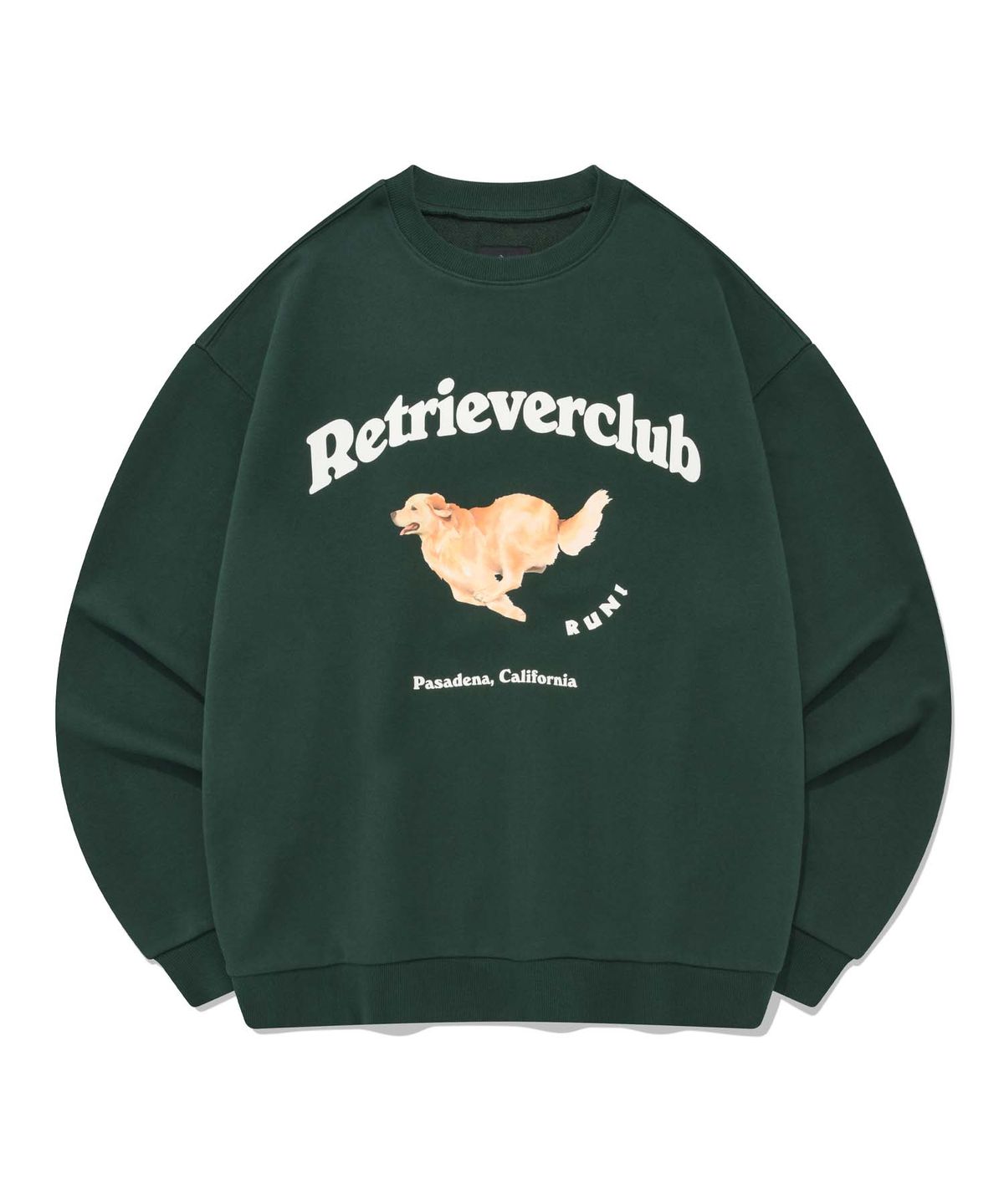 리트리버클럽(RETRIEVER CLUB) RUNNING RETRIEVER CREWNECK [GREEN]