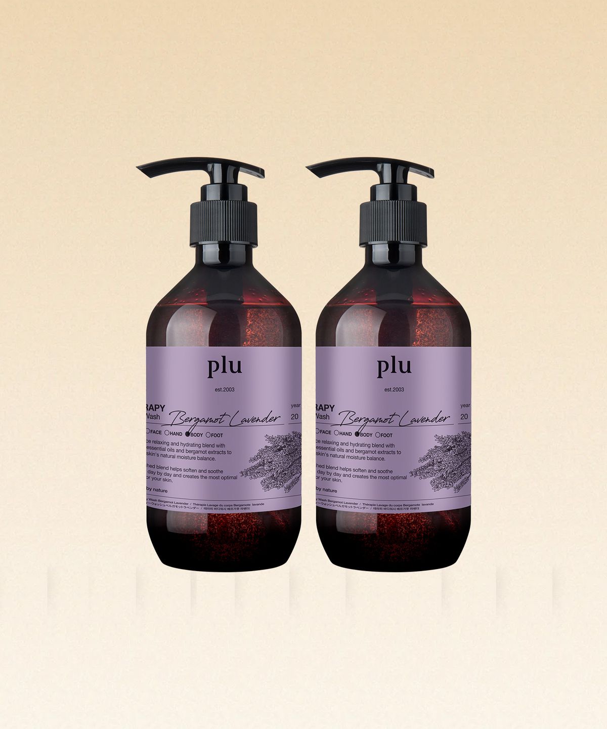 플루(PLU) 테라피 바디워시 500g 2개 (베르가못 라벤더)