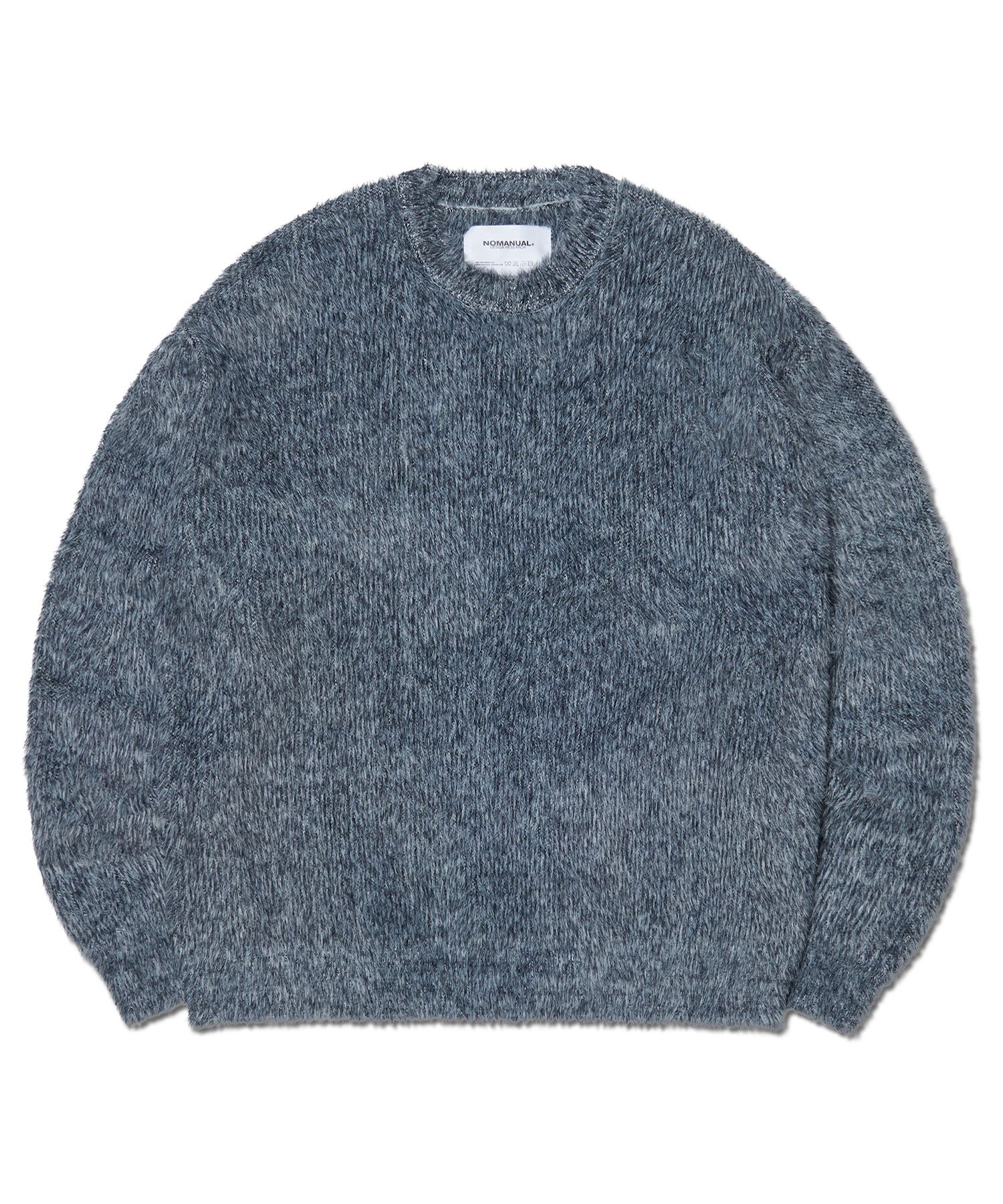 ニット・セーター NOMANUAL CROPPED HAIRY KNIT SA169 MUSINSA | NOMANUAL CROPPED HAIRY KNIT - SKY BLUE