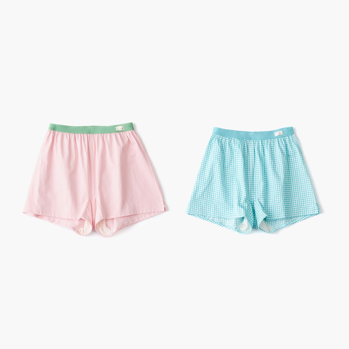 네파(NEPA) 7IBO109 여성 체크솔리드 트렁크팬티 2PACK