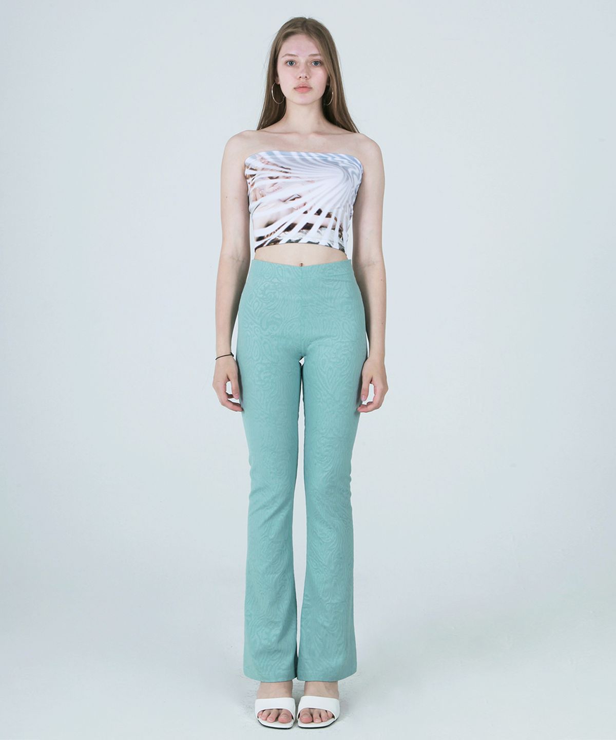 아쎄이(ASSAY) PAISLEY BELL BOTTOM PANTS [MINT]