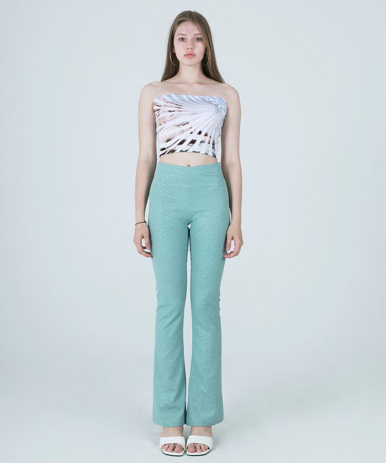 PAISLEY BELL BOTTOM PANTS [MINT]