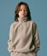 오버사이즈 폴라 플리스 하프 집업 [더스티 베이지]