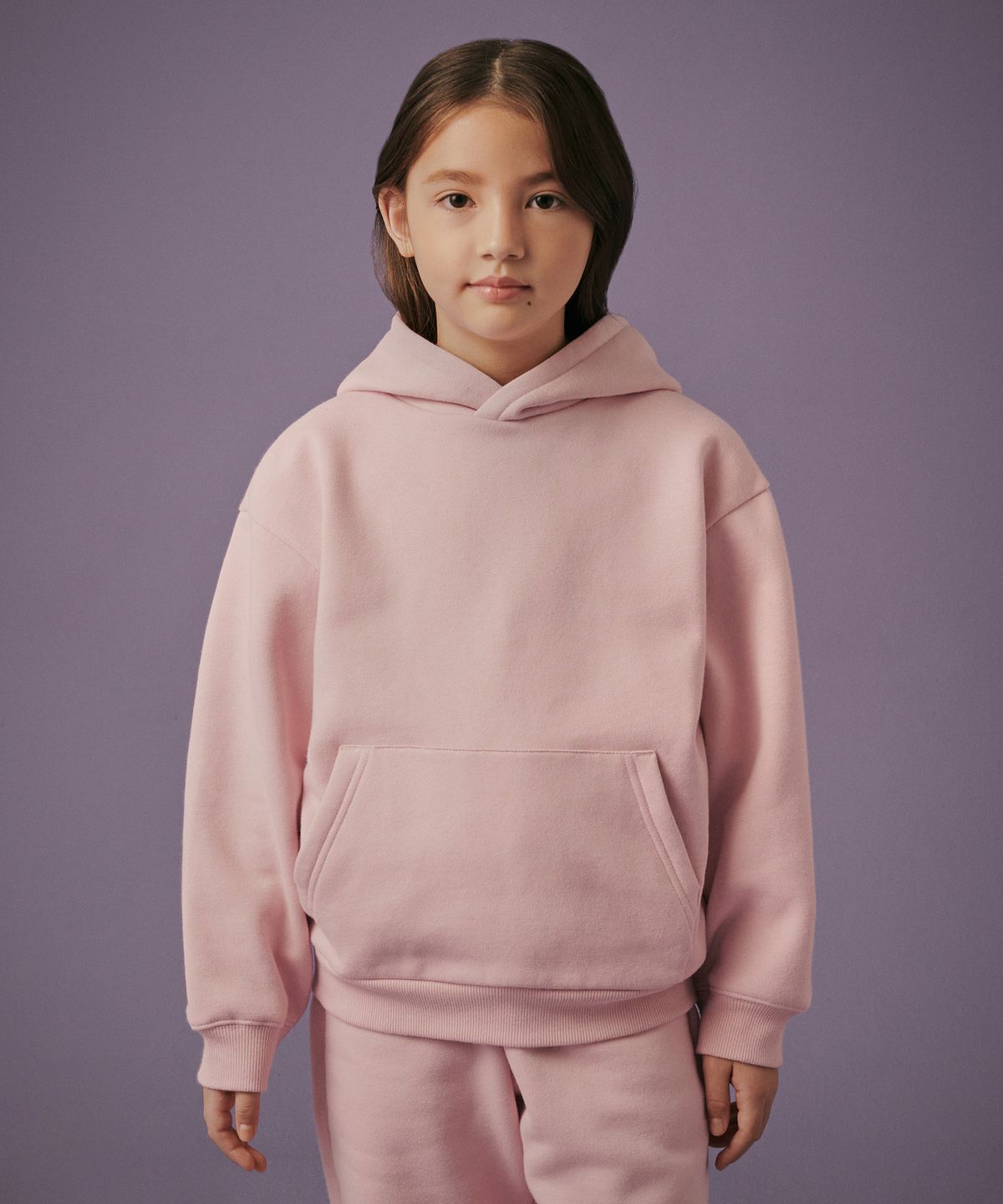 무신사 스탠다드 키즈(MUSINSA STANDARD KIDS) 기모 오버사이즈 후디드 스웨트셔츠 [인디언 핑크]