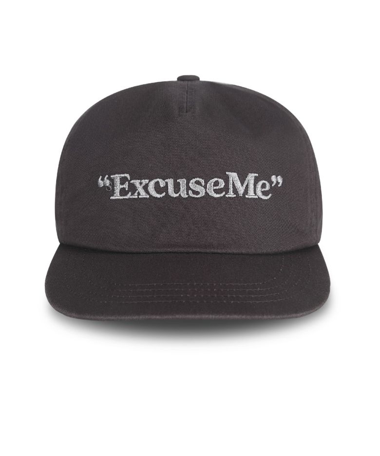 Excuse Me 5-Panel Cap_Washed  Charcoal