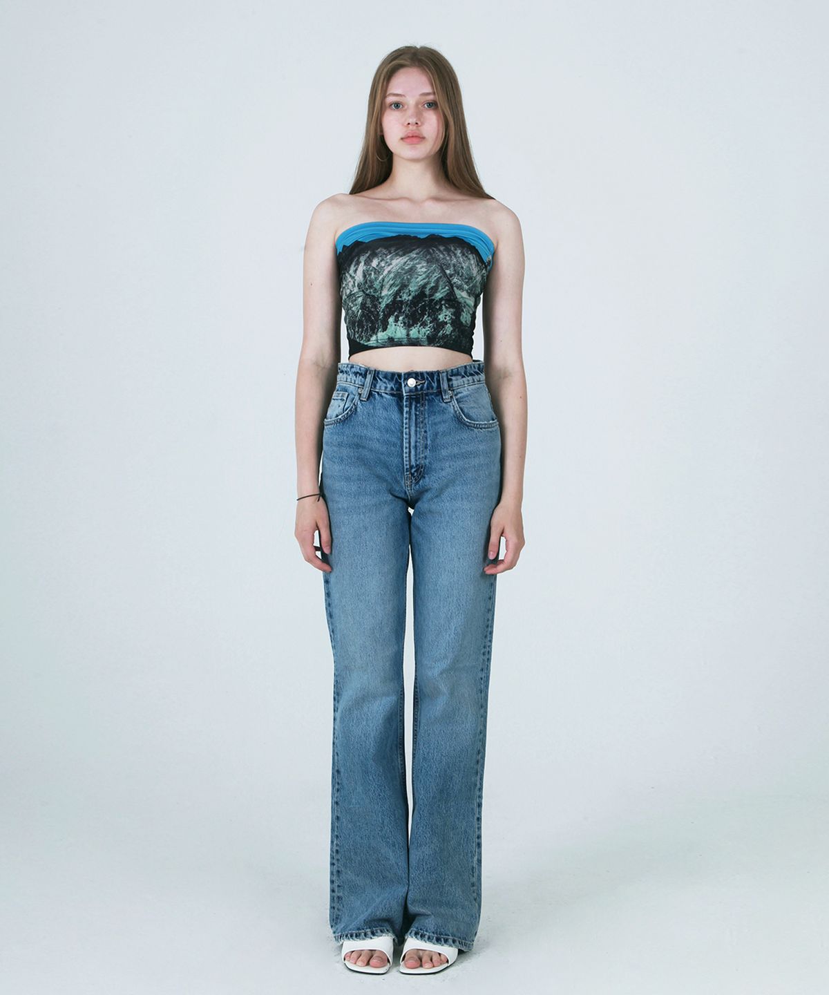 어세이(ASSAY) MOUNTAIN TUBETOP [BLUE]