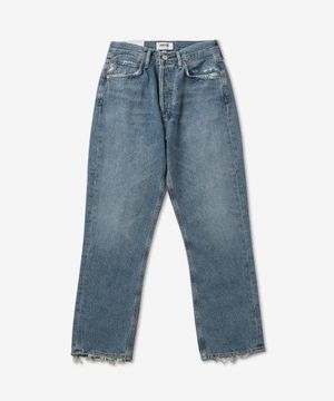 라일리 디스트레이트 크롭 데님 팬츠 - 블루 / A056C983FRQNC