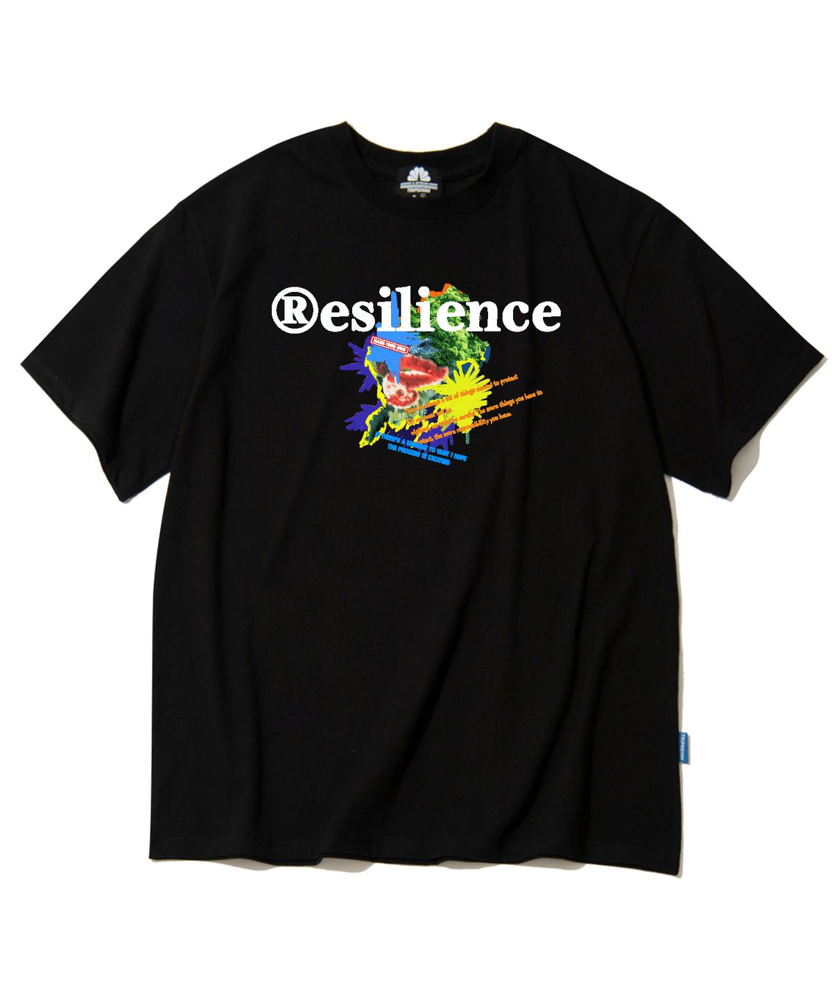 트립션(TRIPSHION) RESILIENCE GRAPHIC 티셔츠 - 블랙