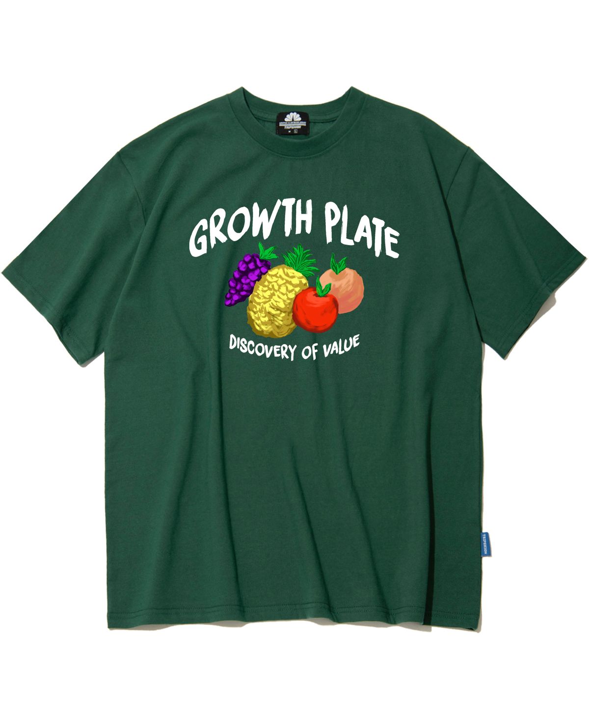 트립션(TRIPSHION) GROWTH PLATE FRUITS GRAPHIC 티셔츠 - 그린