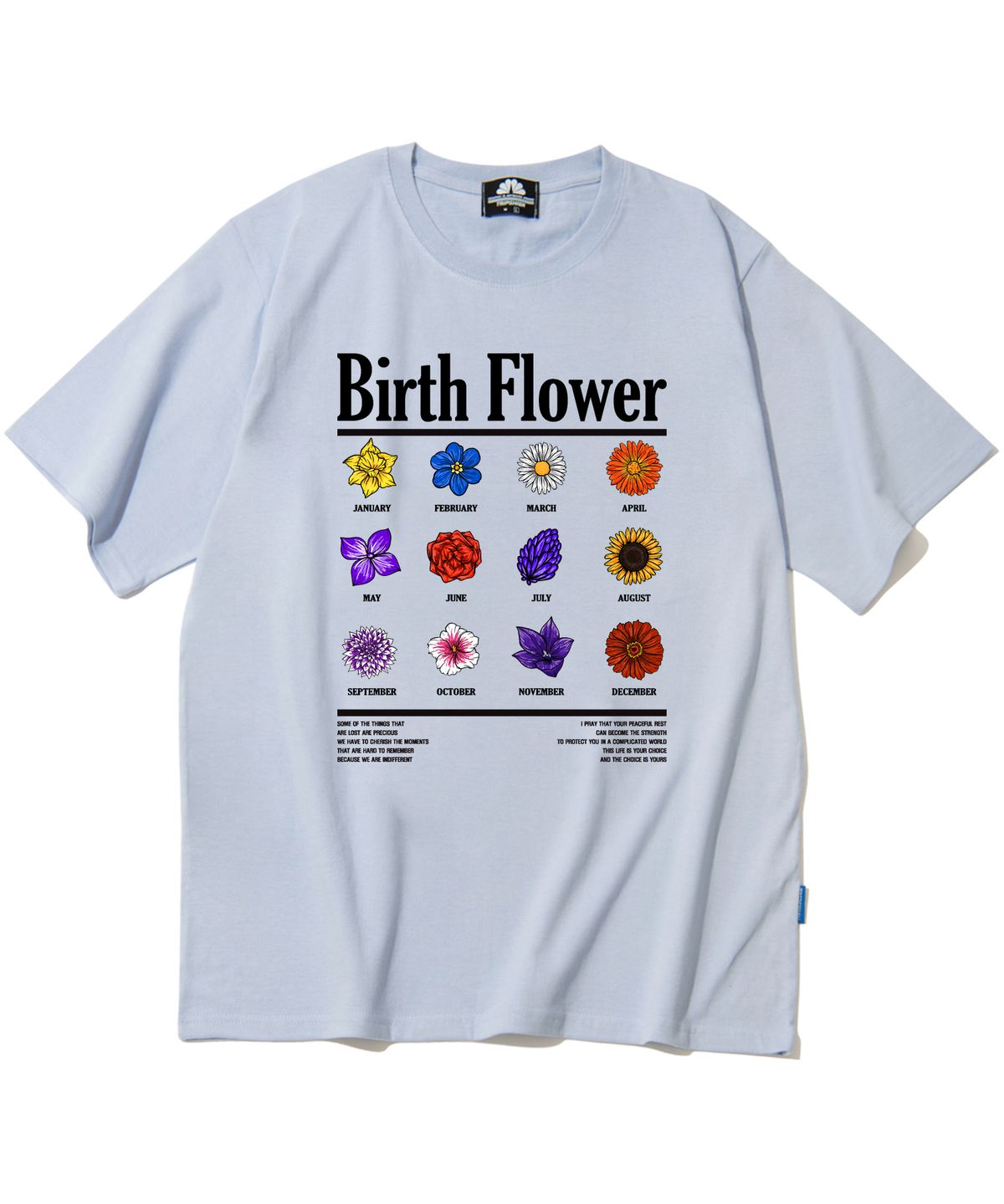 트립션(TRIPSHION) BIRTH FLOWER GRAPHIC 티셔츠 - 퍼플