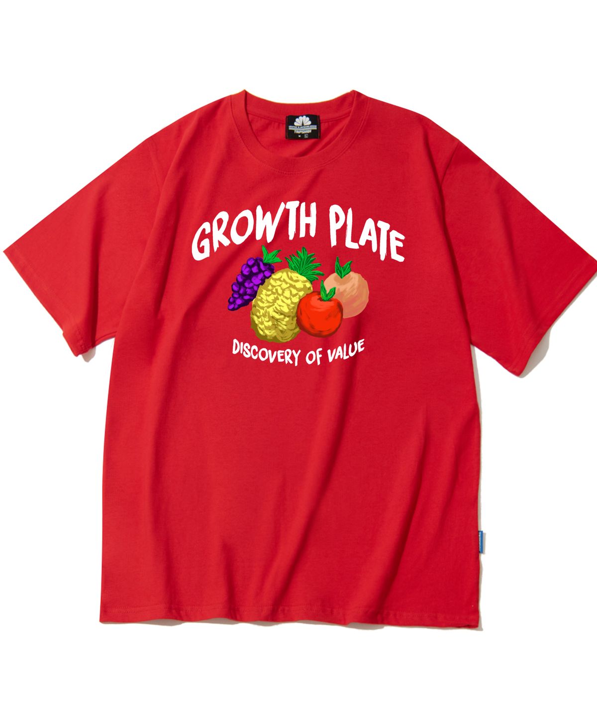 트립션(TRIPSHION) GROWTH PLATE FRUITS GRAPHIC 티셔츠 - 레드