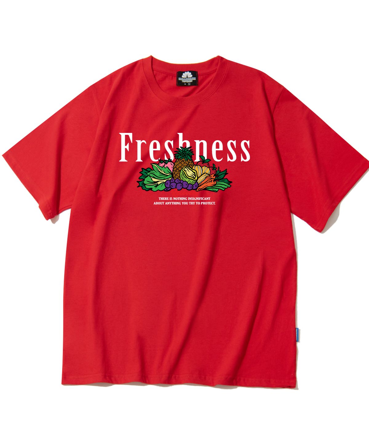 트립션(TRIPSHION) FRESHNESS FRUITS & VEGE GRAPHIC 티셔츠 - 레드