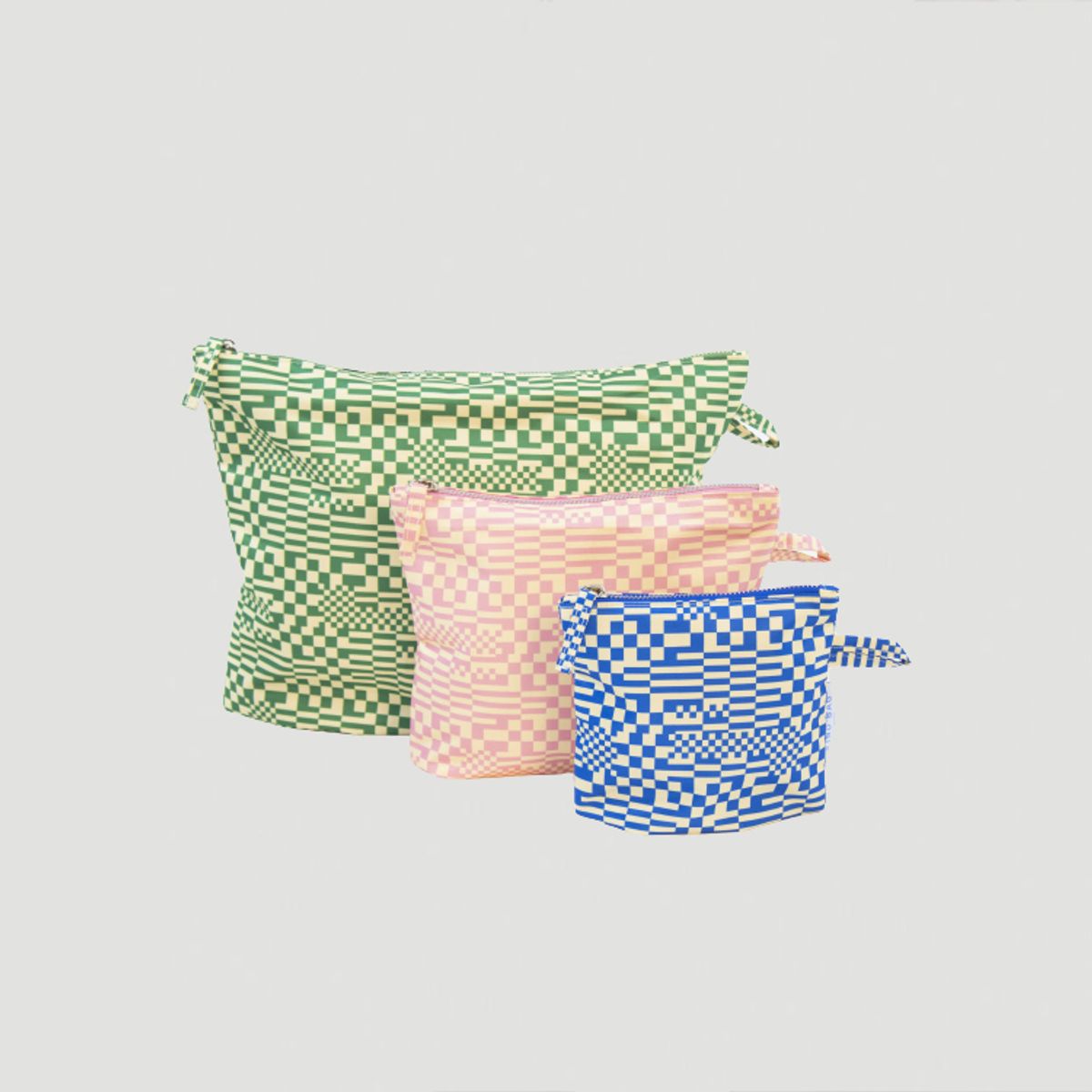 카인드백 런던(KIND BAG LONDON) 제로웨이스트 파우치3셋트  체크패턴