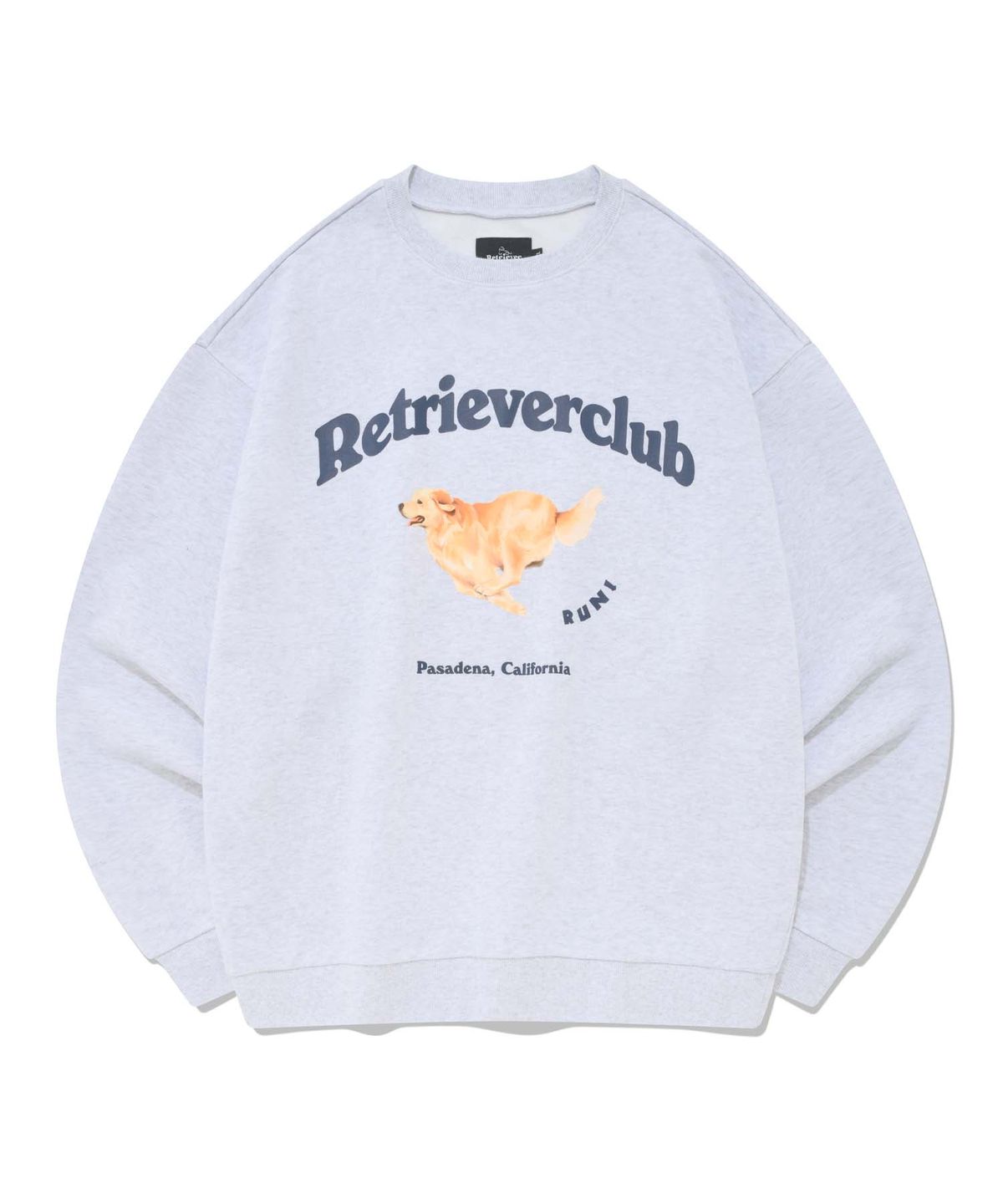 리트리버클럽(RETRIEVER CLUB) RUNNING RETRIEVER CREWNECK [MELANGE GRAY]