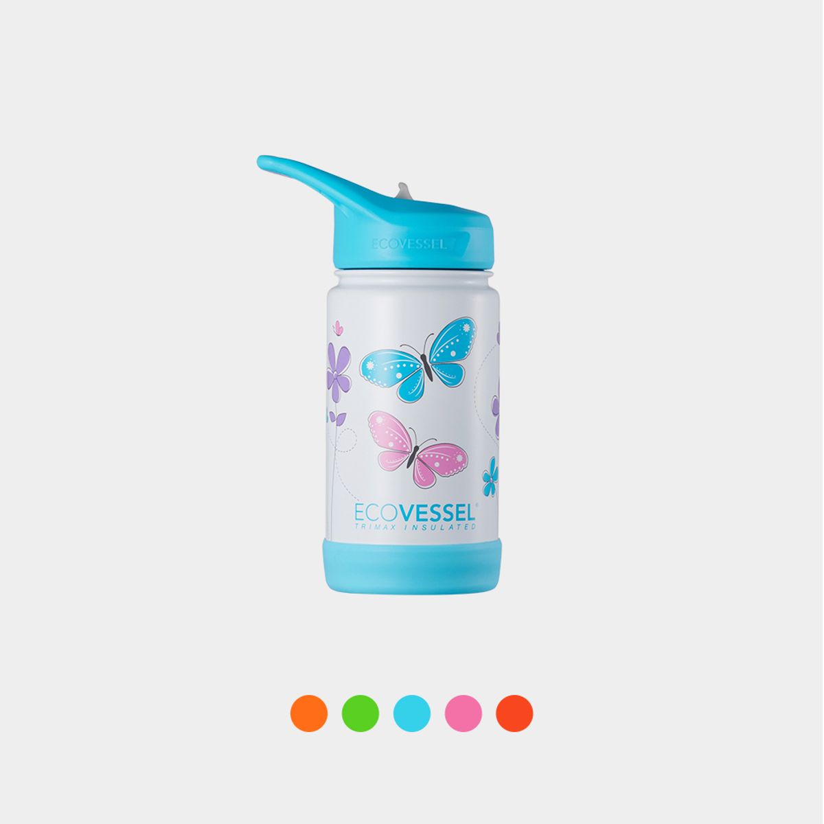 에코베슬(ECOVESSEL) 프로스트 12온스 키즈 빨대 텀블러 355ml 어린이 보온병