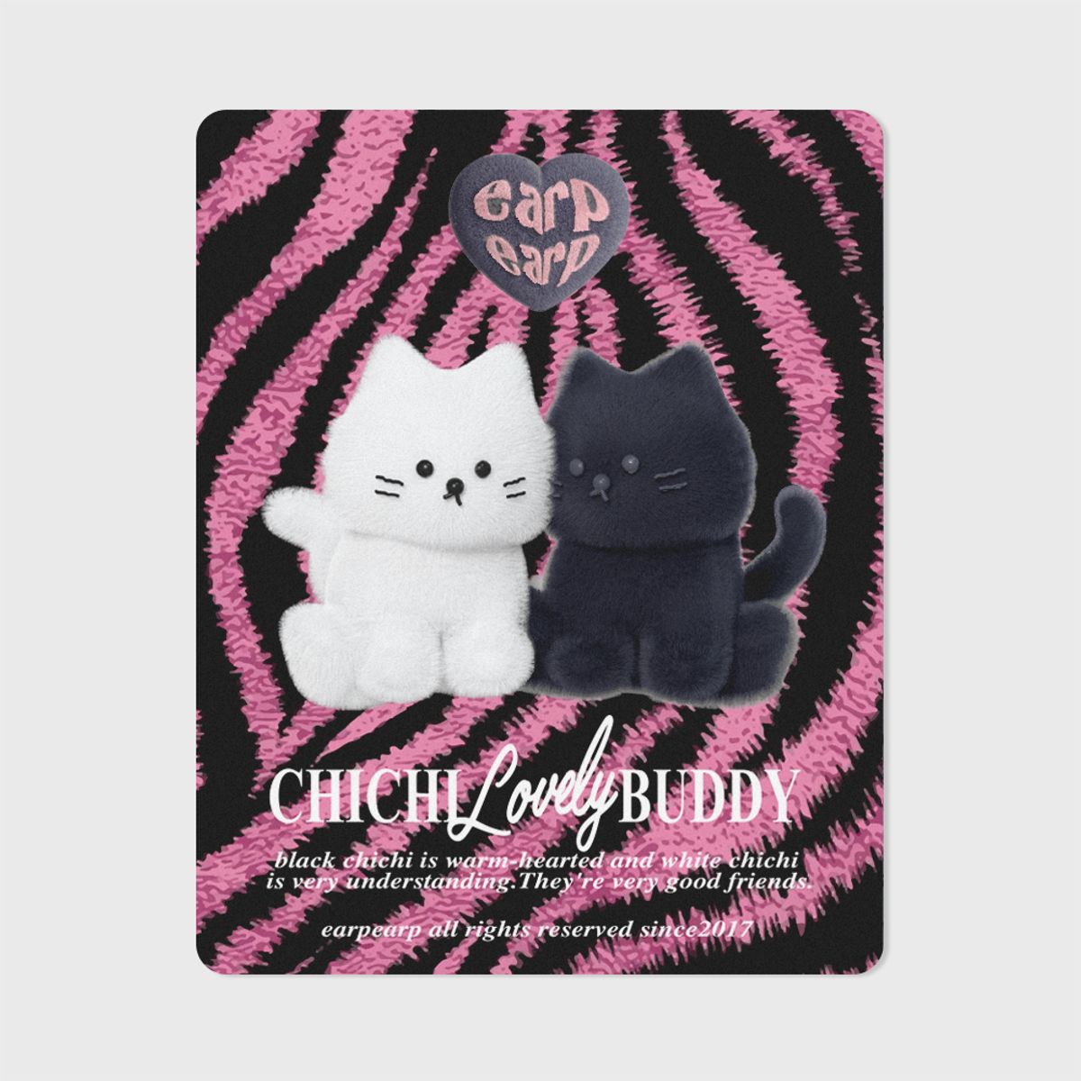 어프어프(EARPEARP) ZEBRA PATTERN CHICHI-PINK(마우스패드)