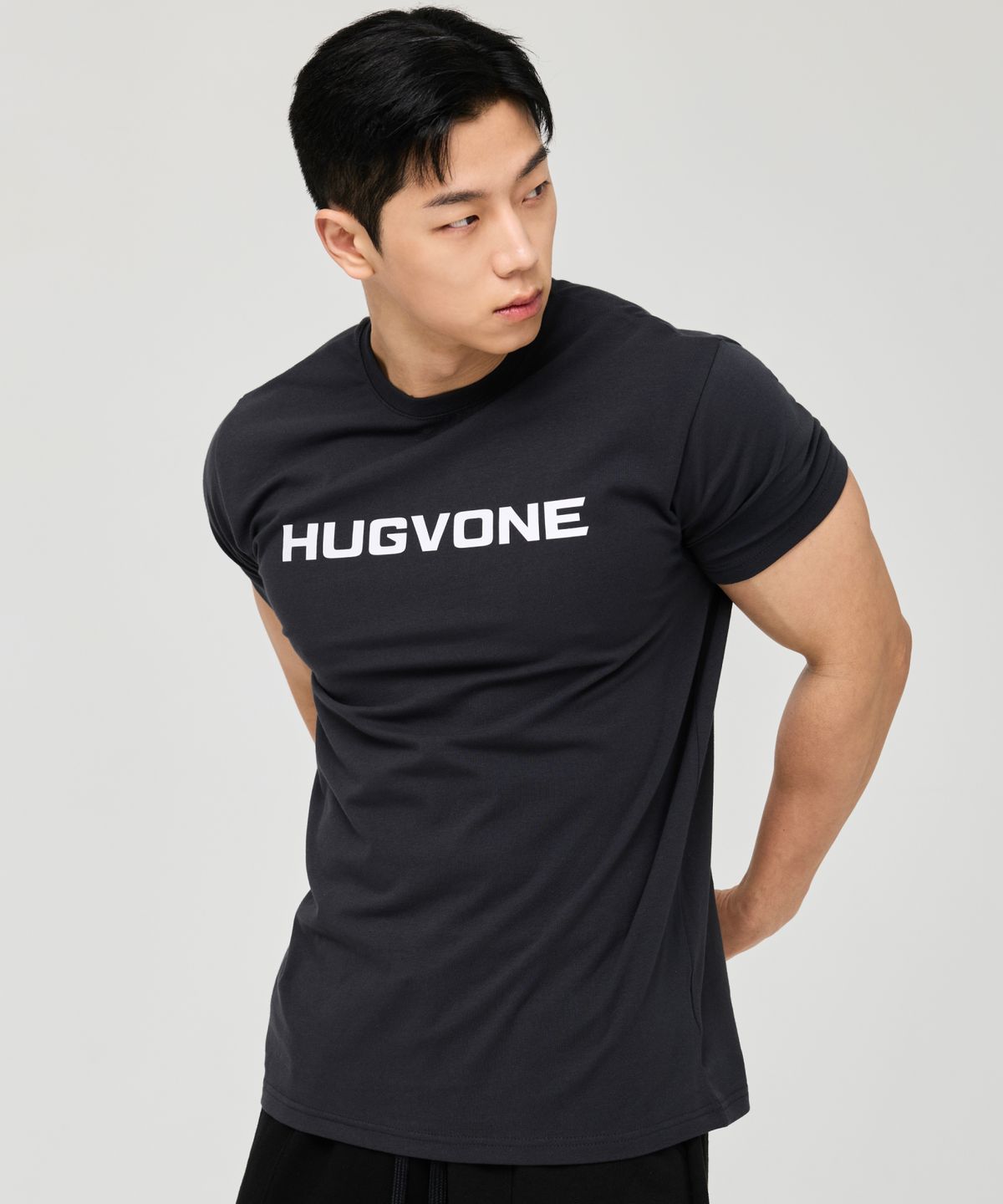허그본(HUGVONE) 빅로고 머슬핏 반팔 5컬러