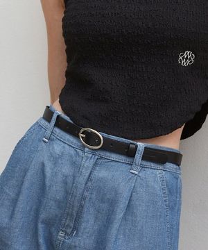 NICOLE CIRCLE LEATHER BELT_2 COLOR