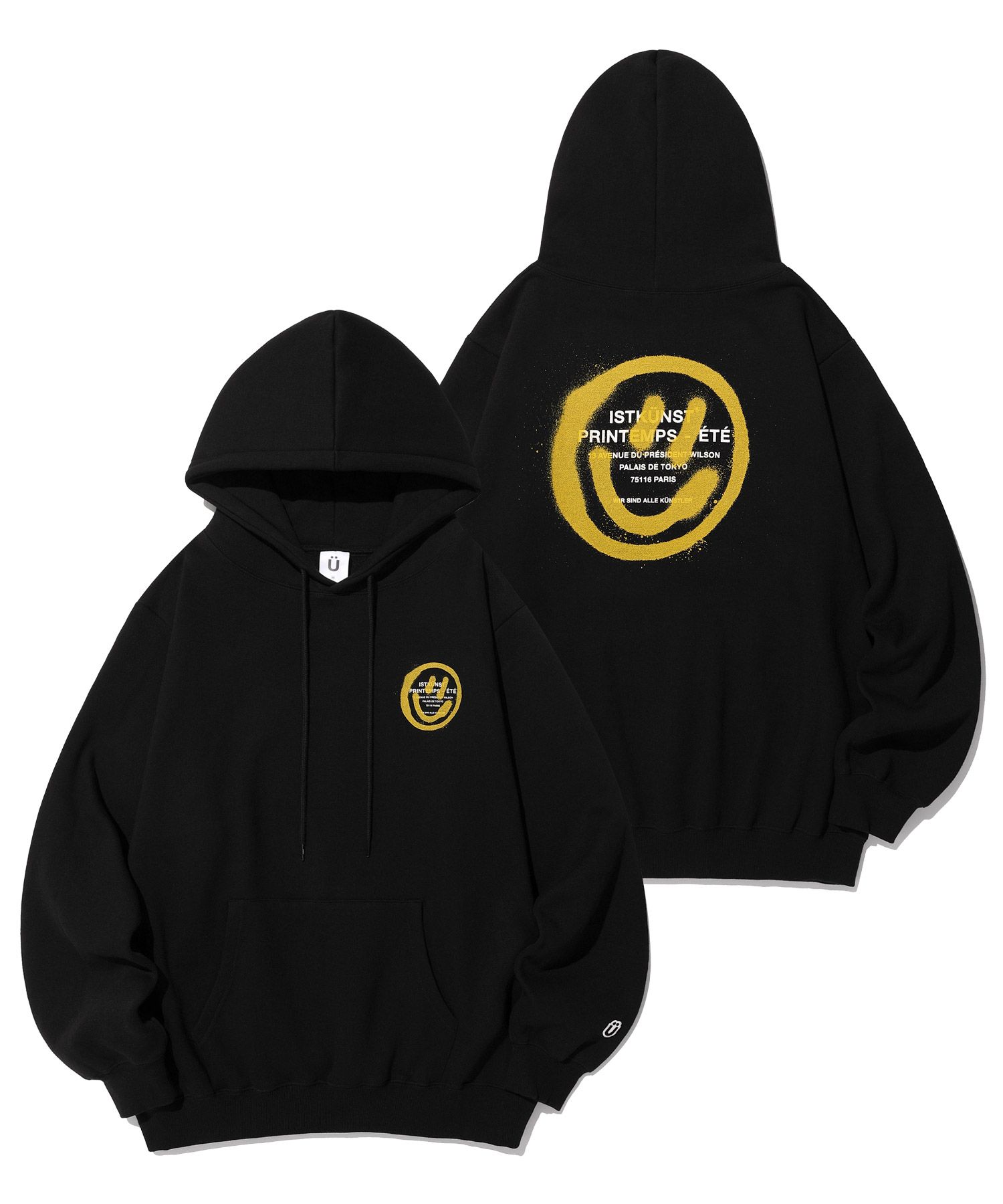 さらに100円引き◆ISTKUNST◆MYTH LOGO HOODIE MOUNTAIN LOGO&SMILEY (DIMITO X ISTKUNST) HOODIE BLACK - DIMITO