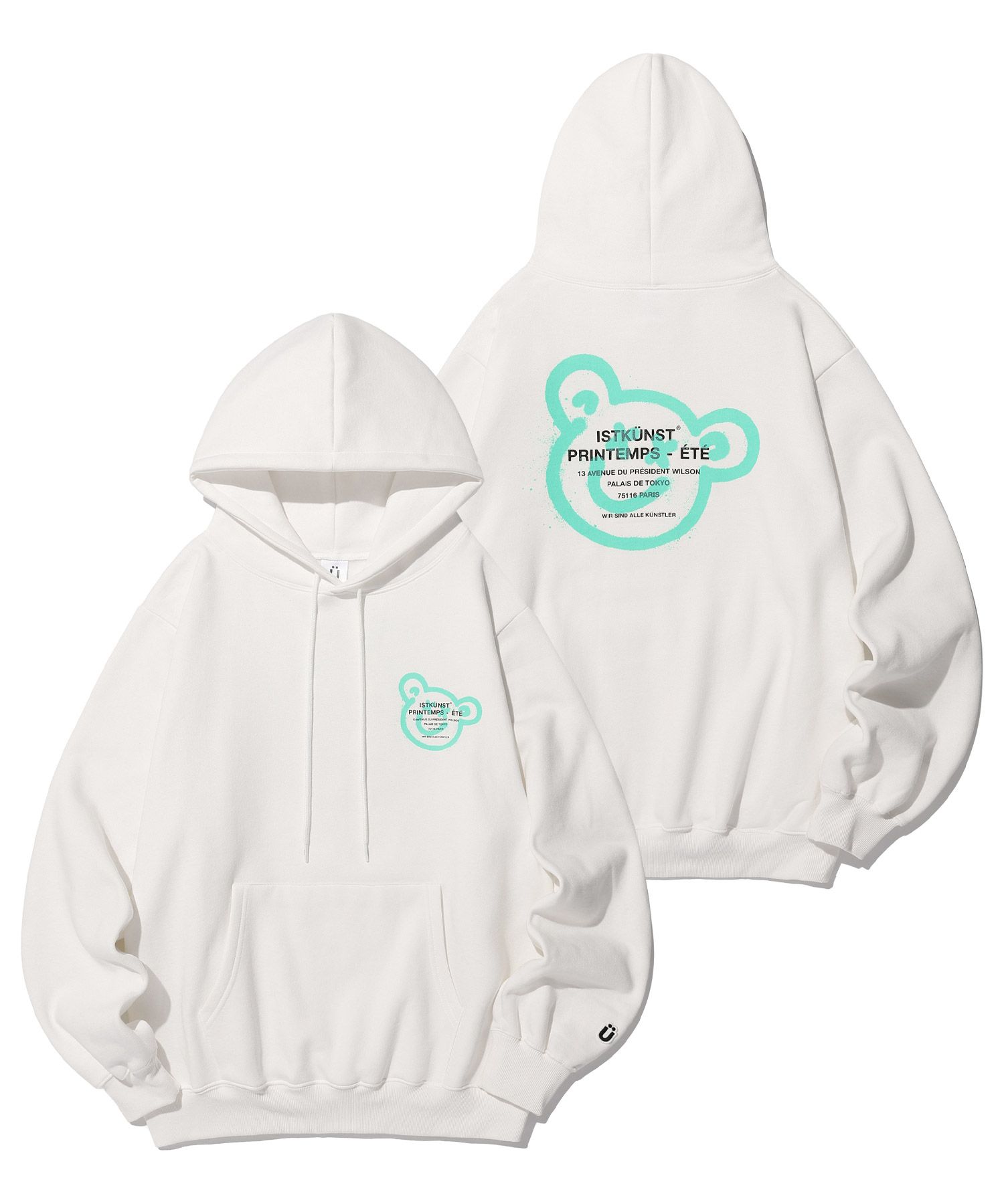 A'GEM/9 × .kom『ISTKUNST/イストクンスト』BEAR&SMILEY HOODIE