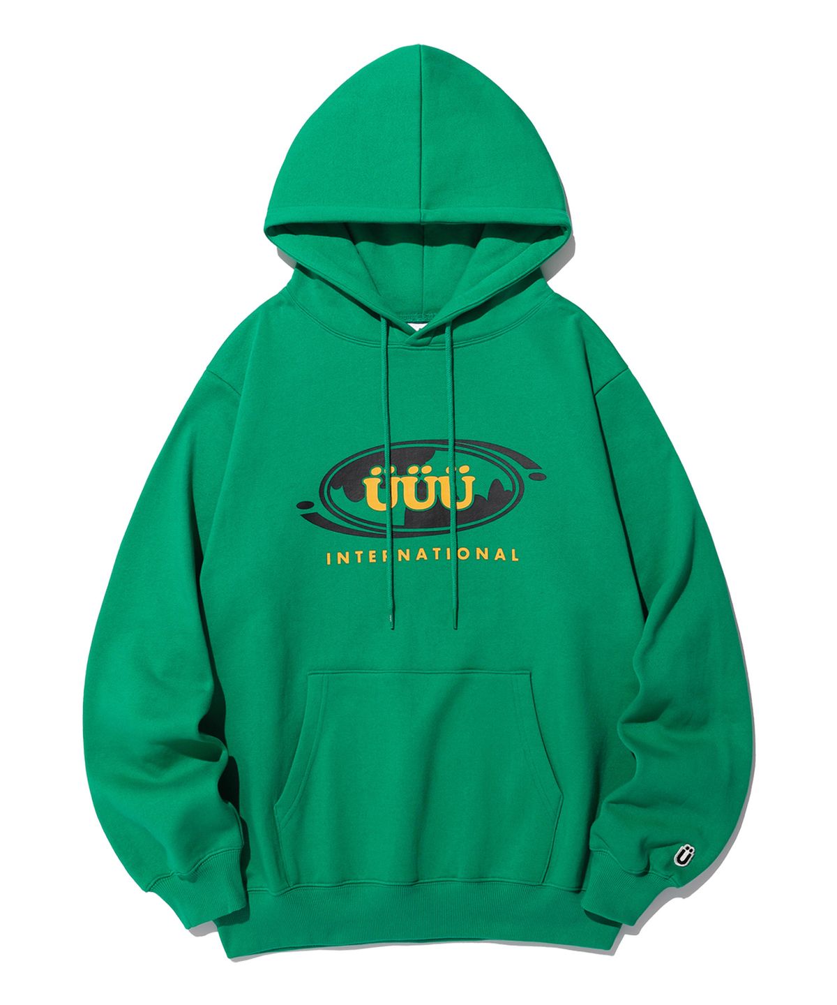 이스트쿤스트(ISTKUNST) UUU OVAL LOGO HOODIE_GREEN(IK2CFMM413A)
