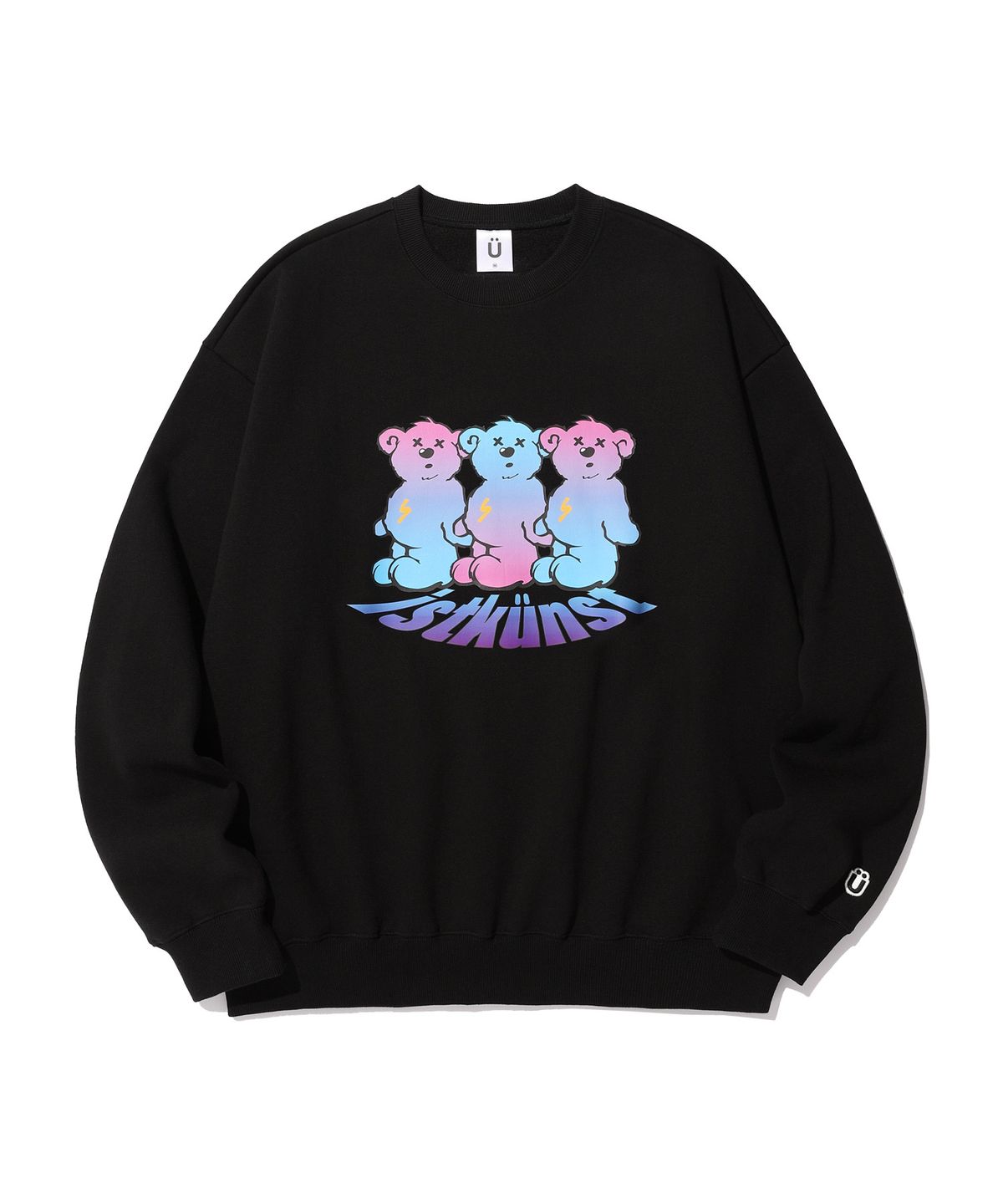 이스트쿤스트(ISTKUNST) THREE BEAR SWEATSHIRTS_BLACK(IK2CFMM450A)