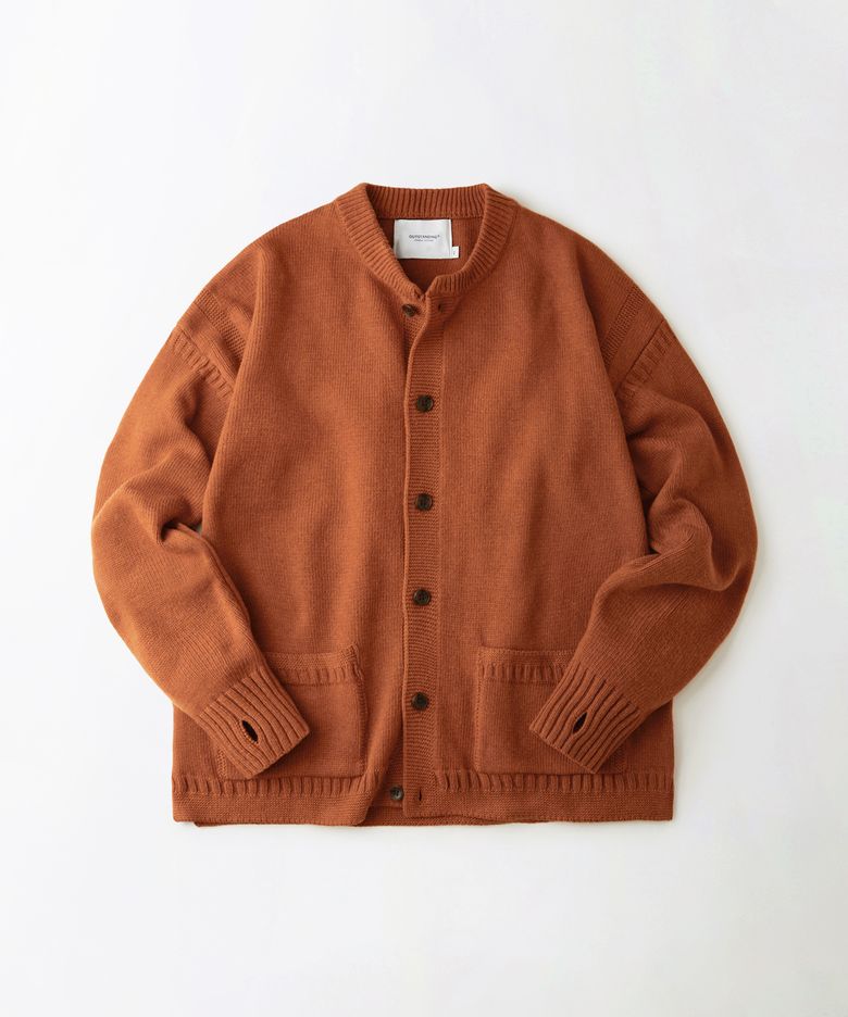 LAMBSWOOL FISHERMAN CARDIGAN_BRICK