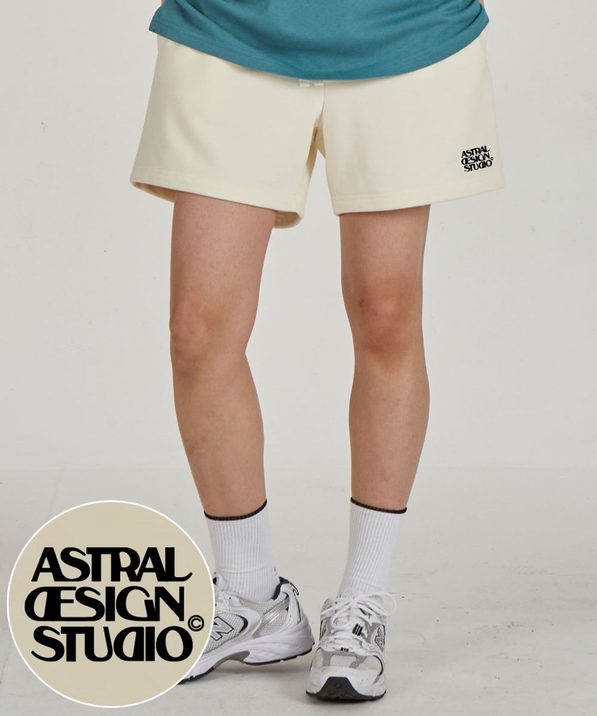 아스트랄 프로젝션(ASTRAL PROJECTION) 아스트랄 디자인 스튜디오 컴포터블 와플쮸리 반바지_크림