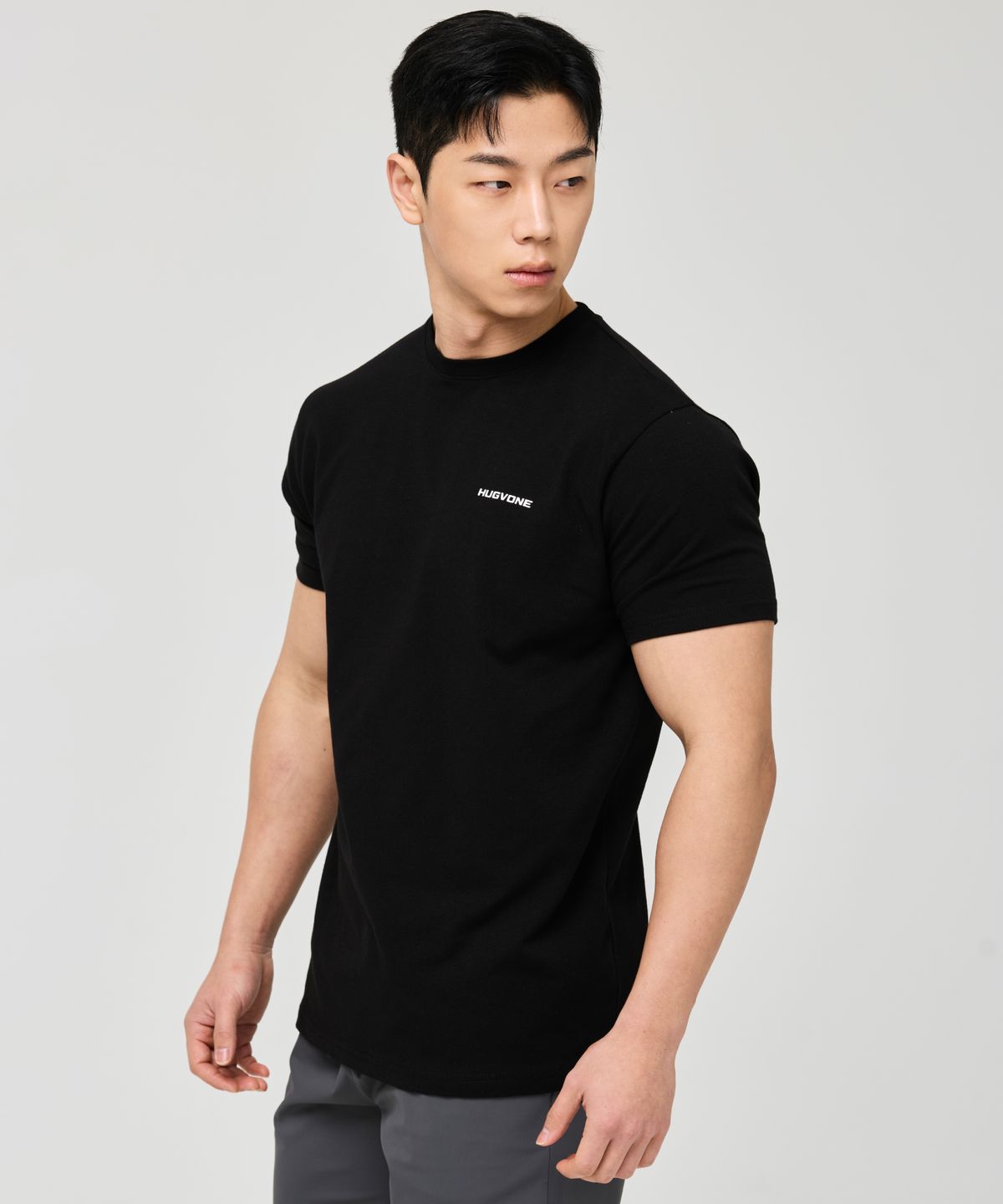 허그본(HUGVONE) 스몰로고 머슬핏 반팔 5컬러