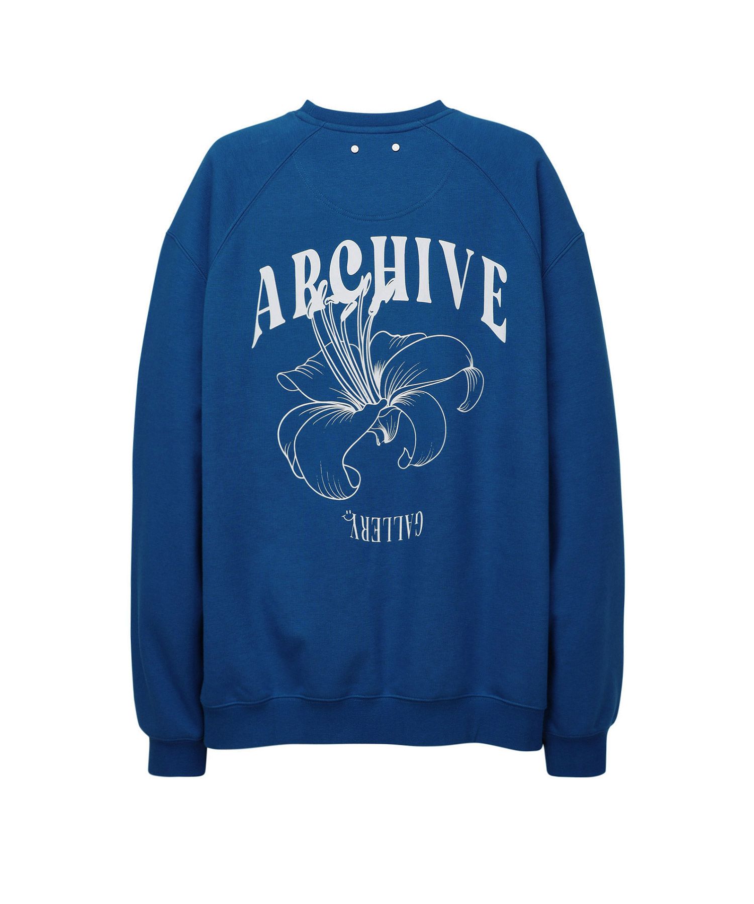 MUSINSA公式 | IL CORSO Blue Loose-fit Flower Artwork