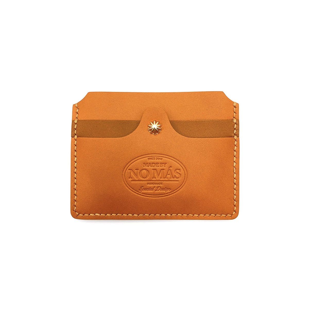 노마스(NO MAS) STUD CARD CASE (ORANGE TAN)