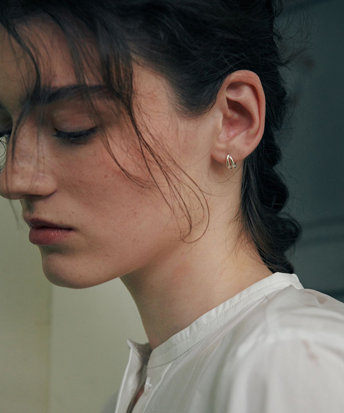 베흐트(VERTE) [925 silver] Deux.silver.122 / lien earring (silver)