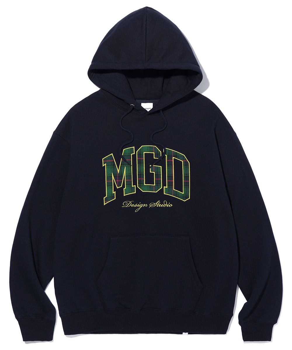 【mahagrid】21FW★ MGD COLLEGE SWEATSHIRT MUSINSA | MAHAGRID CHECK MGD COLLEGE HOODIE GRAY (MG2CFMM417A)