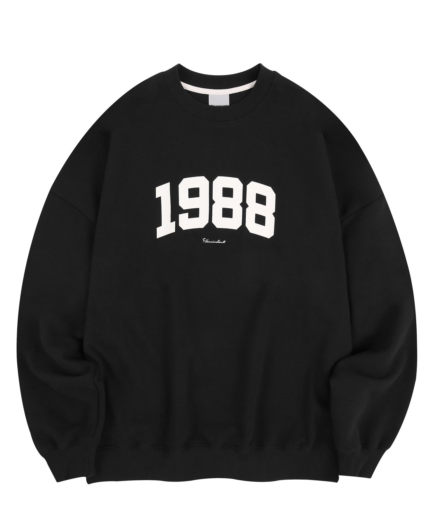 ★FILLUMINATE★Unisex Regularfit Boucle Logo Sweat Shir.t★ MUSINSA | FILLUMINATE Loose-fit 1988 Sweatshirt - Black