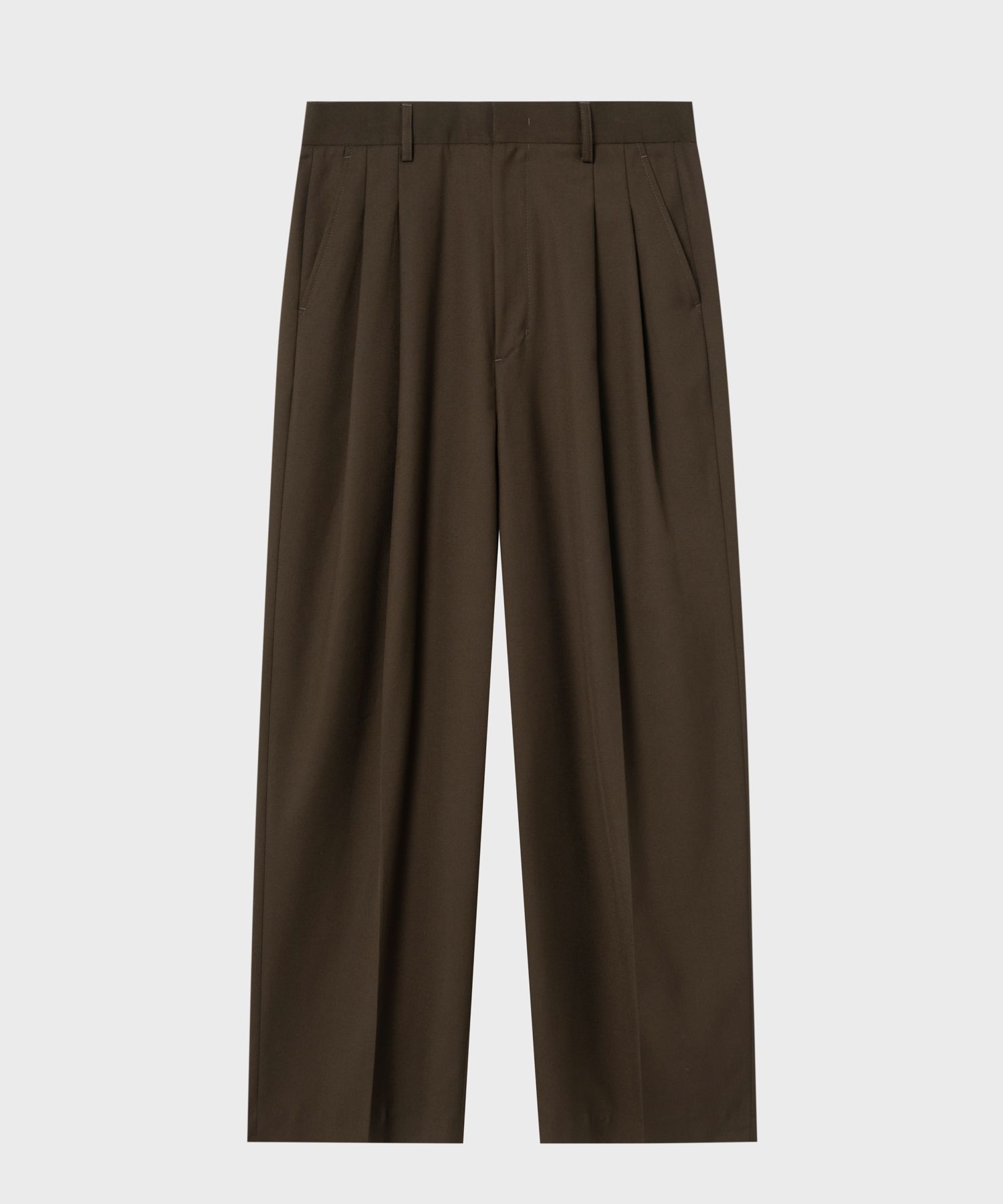 【U LAN】Today One Pin Tuck Slacks (+Long ver) Pin-Tuck Long Pant Black