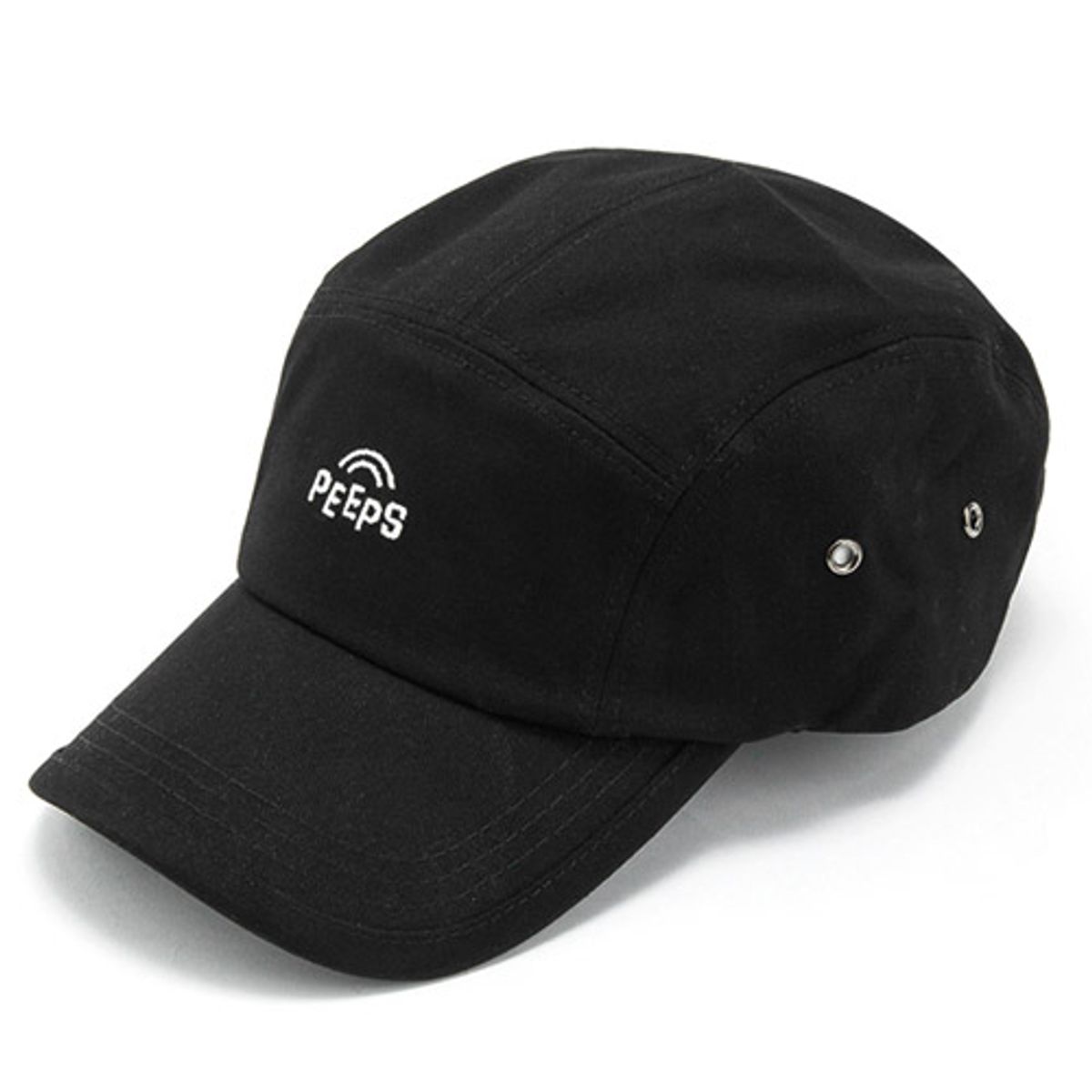 핍스(PEEPS) small logo curved camp cap(black)