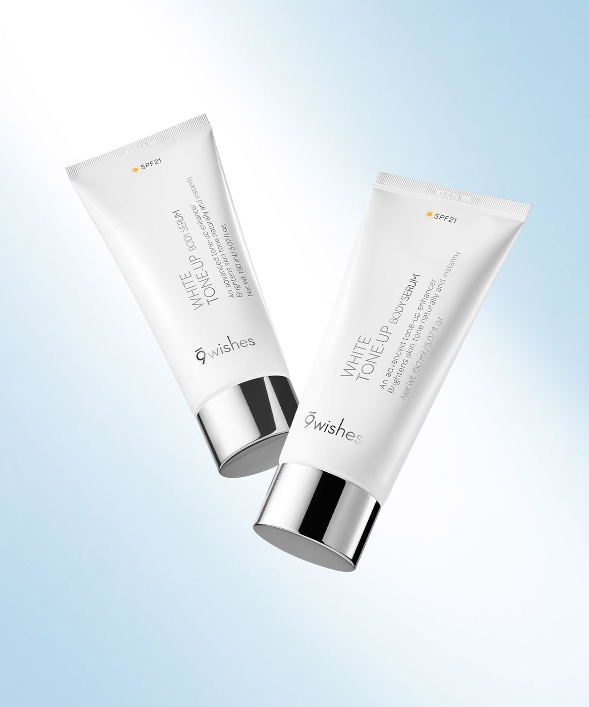 나인위시스(9WISHES) [2개 구성] 화이트 톤업 바디세럼 150ml+150ml (SPF21)