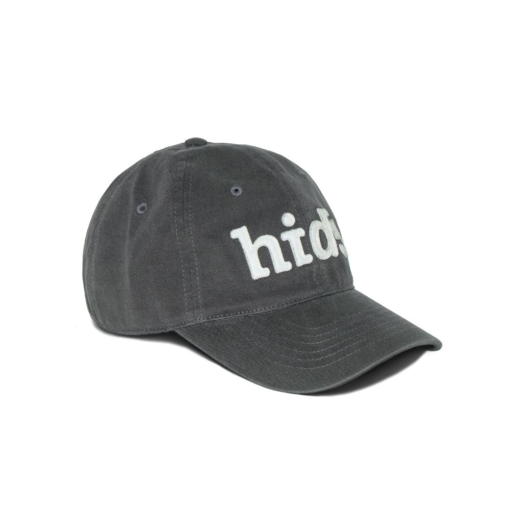 MUSINSA | HIDDEN BEHIND hide logo baseball cap (CHARCOAL)