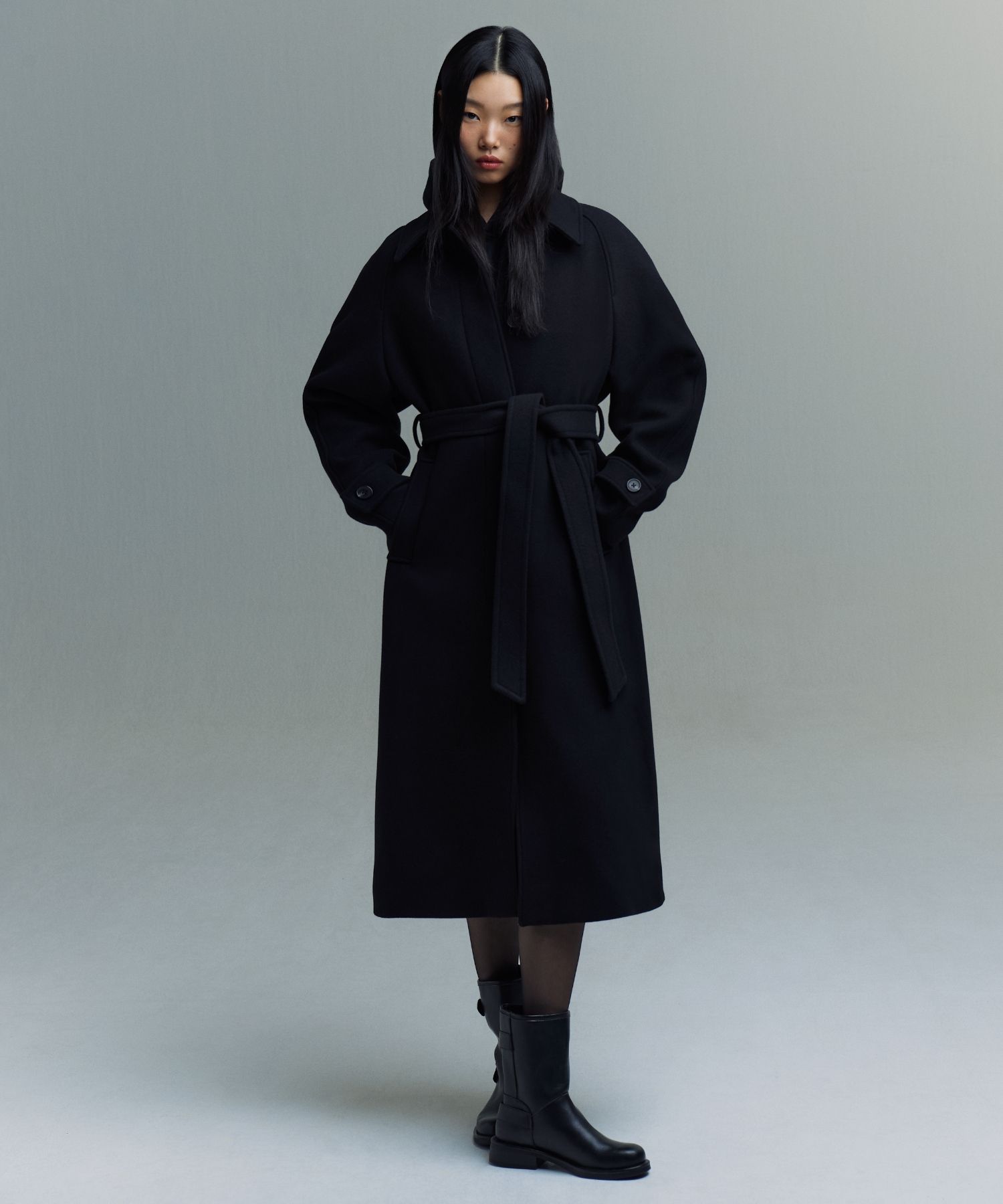 コート MUSINSA STANDARD Women's Cashmere Blend Balmacan Robe Coat B MUSINSA | MUSINSA STANDARD WOMAN Women's Cashmere Blend