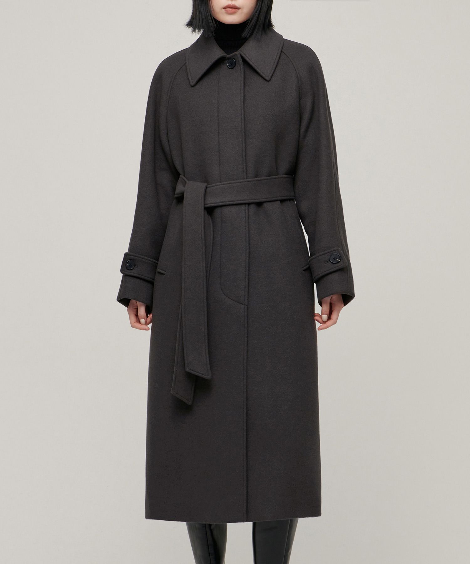コート MUSINSA STANDARD Women's Cashmere Blend Balmacan Robe Coat D MUSINSA公式 | MUSINSA STANDARD WOMAN Women's Cashmere Blend